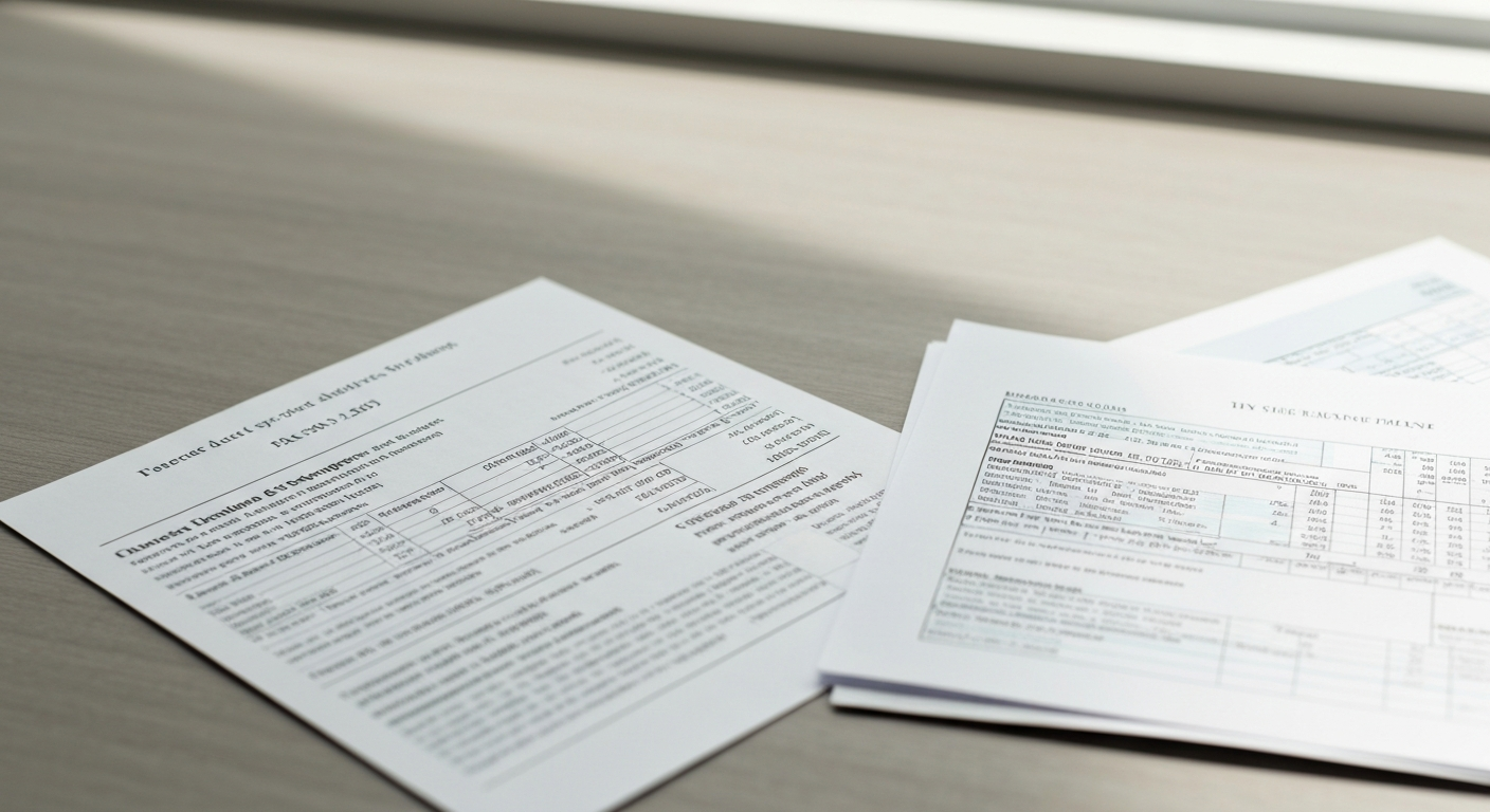 Steuerdokumente und Aktiencharts auf einem Schreibtisch – symbolisch für die CGT-Debatte