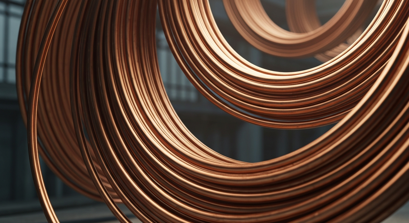 Bundled copper cables in an industrial setting — a symbol of rising demand driven by the energy transition