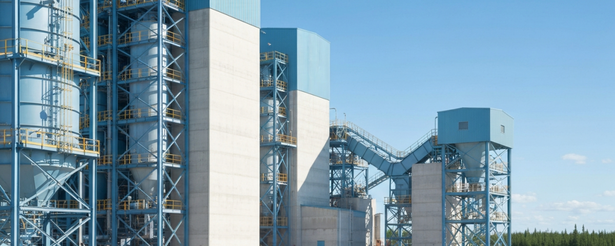 Aufbereitungsanlage einer ehemaligen Mine in Québec, bereit für Umrüstung auf Lithiumproduktion