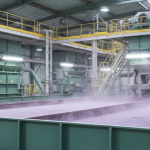 Schwermineralsand-Aufbereitungsanlage mit Nassverfahren-Separationsequipment in Industrieumgebung