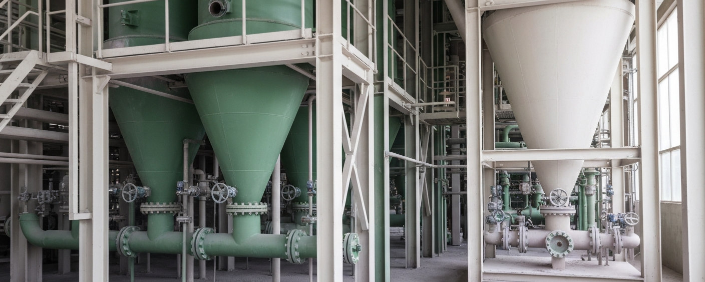 Industrial solvent extraction facility for processing critical by-product metals