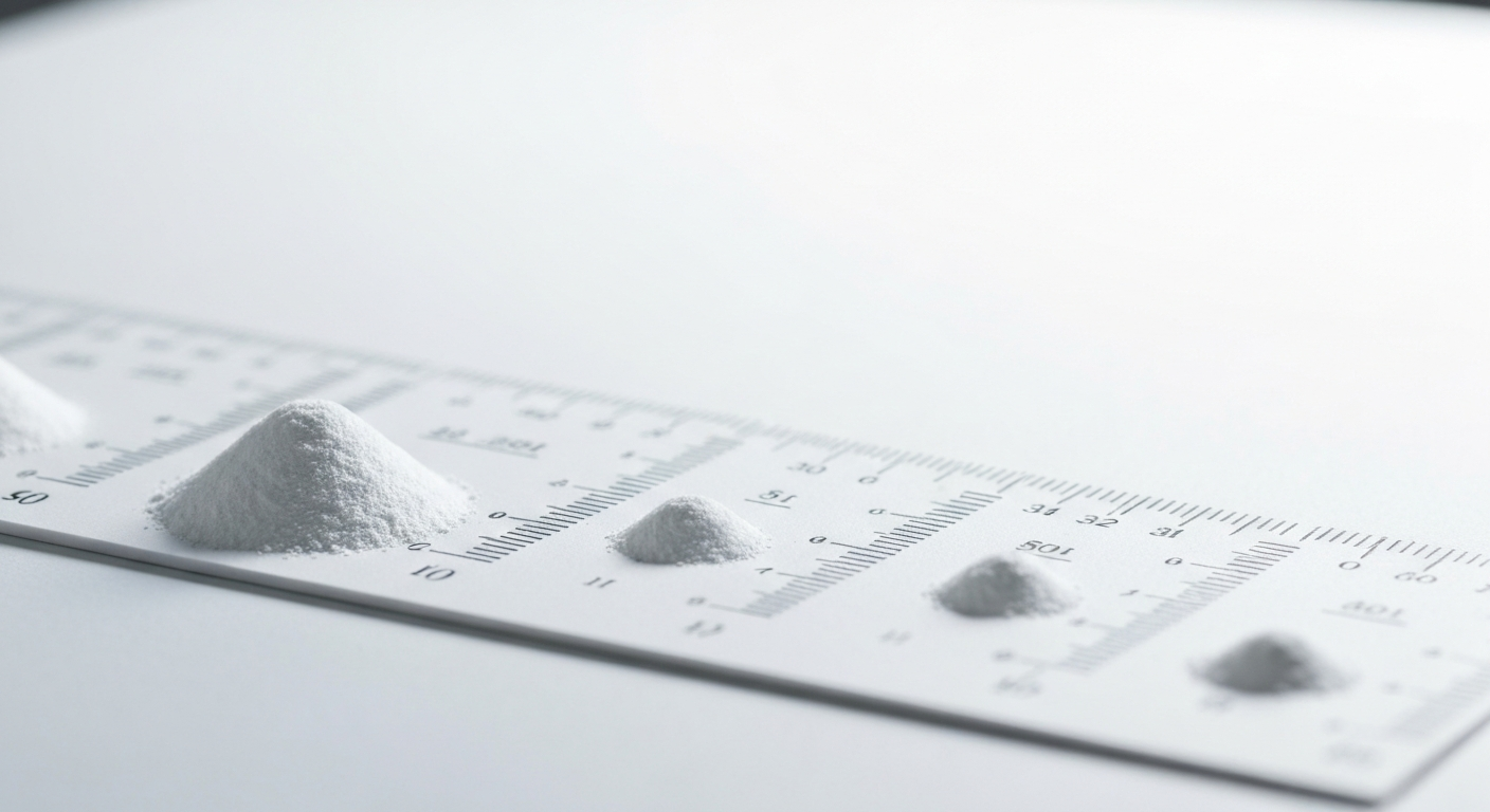 Lithiumkarbonat-Pulverproben auf weißer Laborfläche zur Gehaltsanalyse