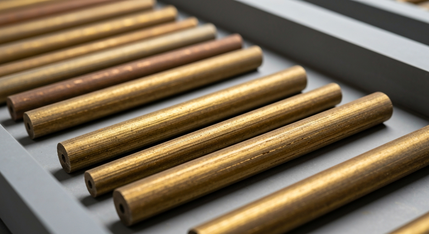 Geologische Bohrkerne mit Goldmineralisierung auf grauem Analysetisch