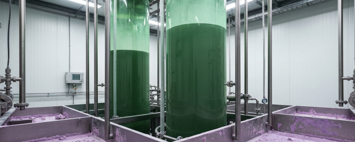 Lösungsmittelextraktionskolonne in einer Mineralverarbeitungsanlage für Nischenmineralien