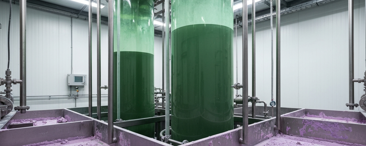 Lösungsmittelextraktionskolonne in einer Mineralverarbeitungsanlage für Nischenmineralien