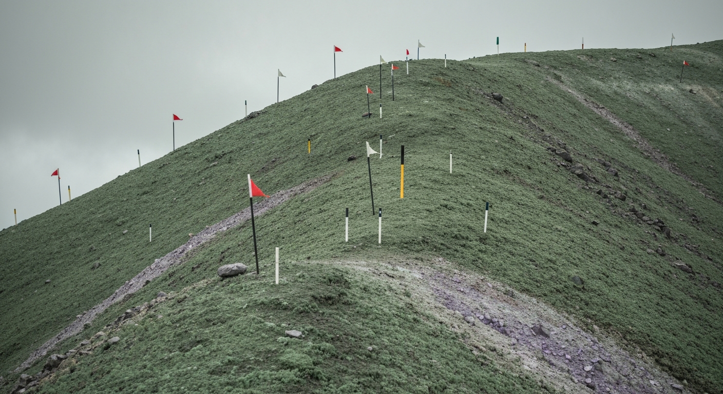 Geologe untersucht Bohrkernprobe mit Seltenerd-Mineralisation unter Laborbedingungen