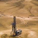 RC-Bohranlage in Betrieb an einem historischen Goldprojekt in der australischen Exploration