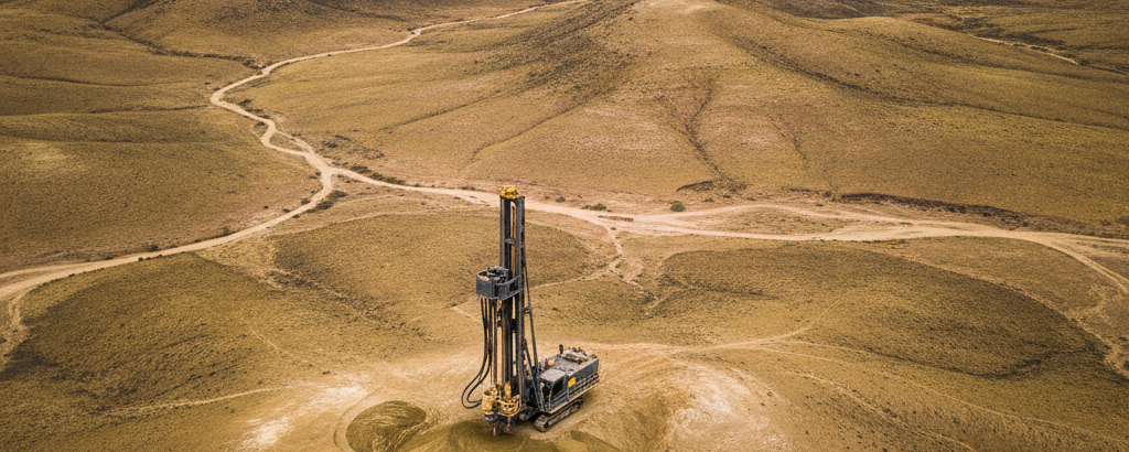 RC-Bohranlage in Betrieb an einem historischen Goldprojekt in der australischen Exploration