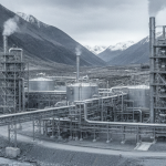 Silberverarbeitungsanlage in den Anden unter bedecktem Himmel – Polymetall-Exploration in Peru