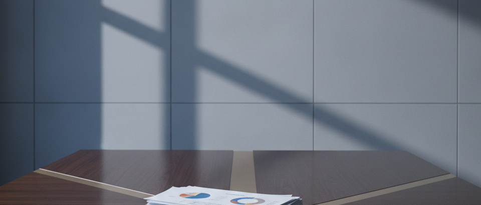 Konferenzraum mit Finanzdokumenten – Symbol für Private-Placement-Verhandlungen bei Junior-Goldunternehmen